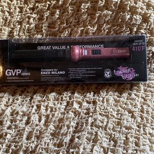 Gvp ionic professional clipless curling iron wand NIB